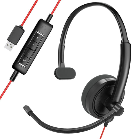 HROEENOI WRHW02 Auriculares USB con micrófono