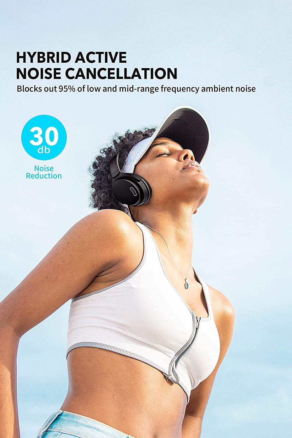HROEENOI JZ02BK Active Noise Cancelling Headphones